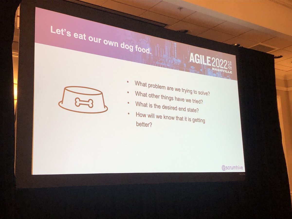Enjoying @scrumhive’s talk at #Agile2022