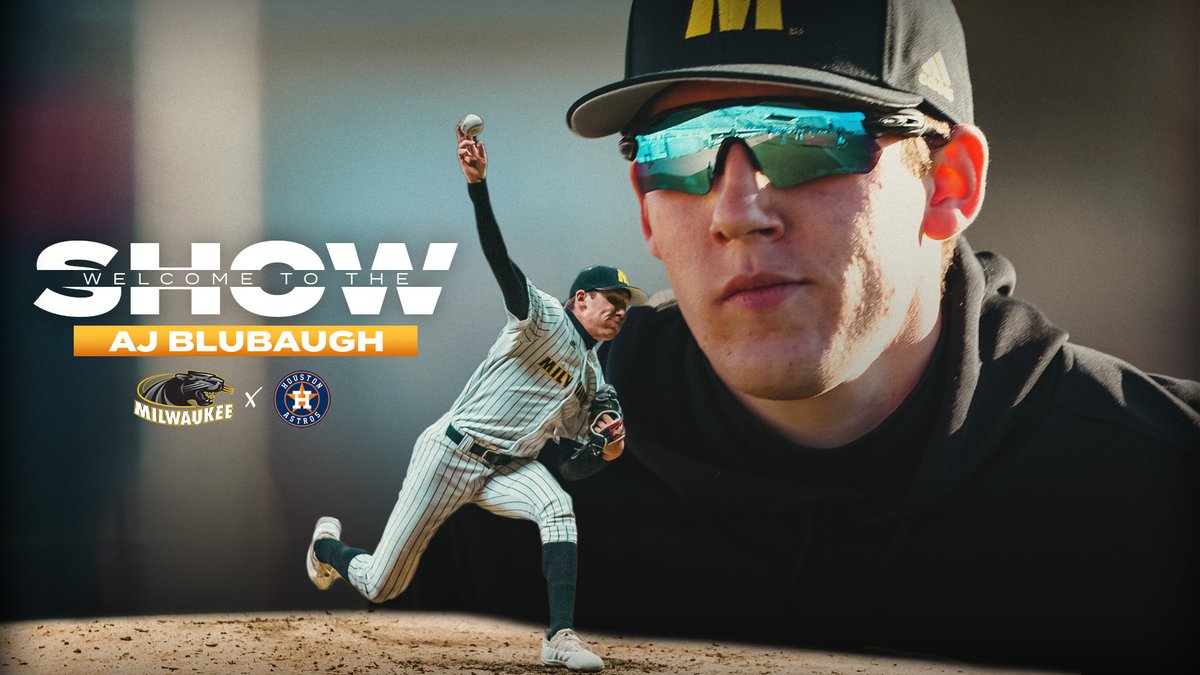 MKE_Baseball's tweet photo. "It's a surreal feeling that I've always dreamed of." 

Proud of our guy @aj3blubaugh. The @astros got a great one today! 

#UnitedWeRoar | #LevelUp 

📑: https://t.co/OPyENWKe0C https://t.co/AH3UnTlB1L