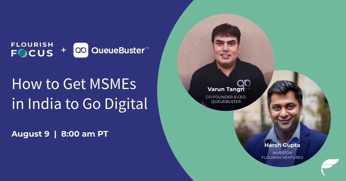 Digitizing corner shops is a big #fintech opportunity that comes with challenges. Serial entrepreneur @VarunTangri sits down w/ Flourish’s Harsh Gupta to discuss why he’s excited about his newest endeavor - 'India's business super app' QueueBuster. Join us bit.ly/3csuQjX
