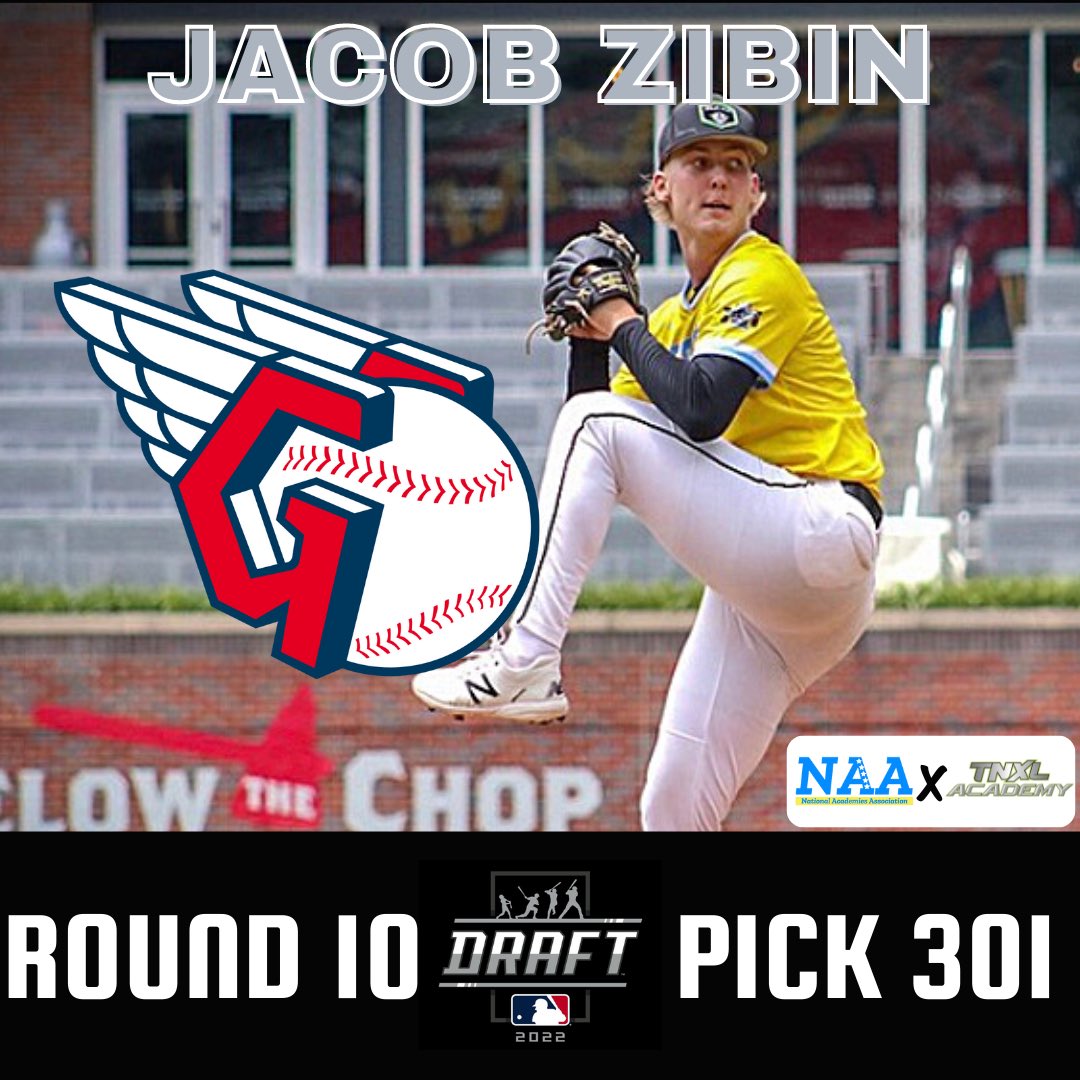 Pick #301 Congratulations to @JacobZibin from @TNXLAcademy for being drafted in the 10th round by the @CleGuardians in this years @MLBDraft
