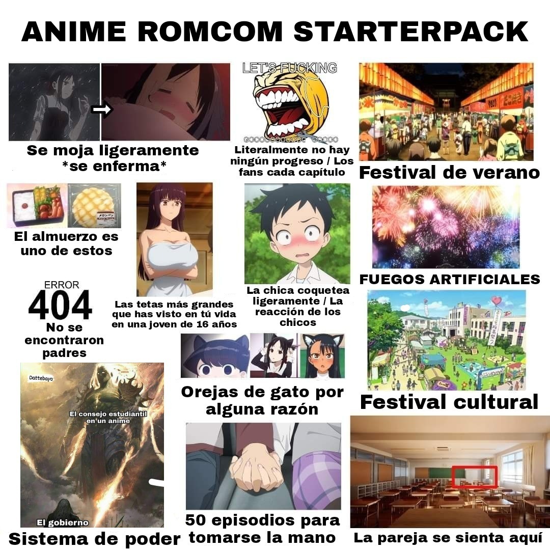 tranvilo's tweet photo. No irónicamente no conozco ningún anime de romance que no tenga alguna de estas 💀💀💀 https://t.co/B84DkP4U7m