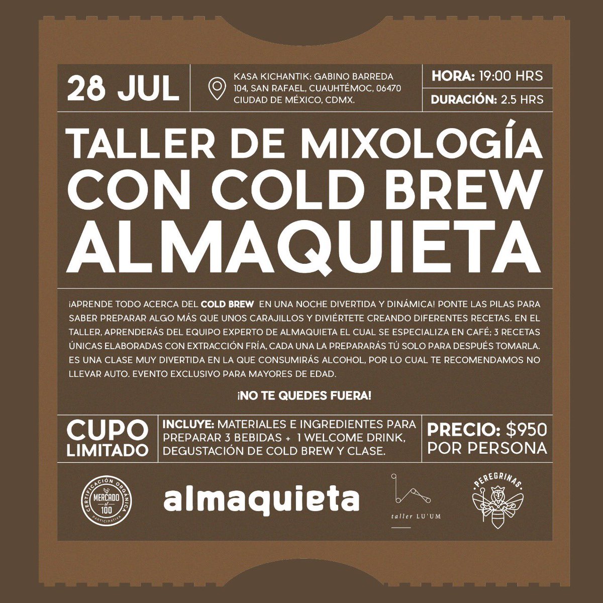 Mercadoel100's tweet photo. ¿Ya probaste el exquisito sabor de las bebidas de AlmaQuieta? Si aún no lo haces te invitamos todos los domingos a probar un sabor que te transportará a donde necesitas estar. https://t.co/8RD0O9ey6g