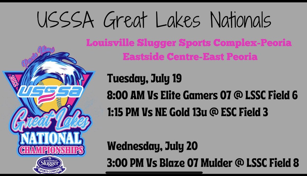BullockChicago's tweet photo. Our last tournament of the Season! Come watch us play!! #letsgocheetahs #pgf #usssa @ExtraInningSB https://t.co/QA6sRDXQdx