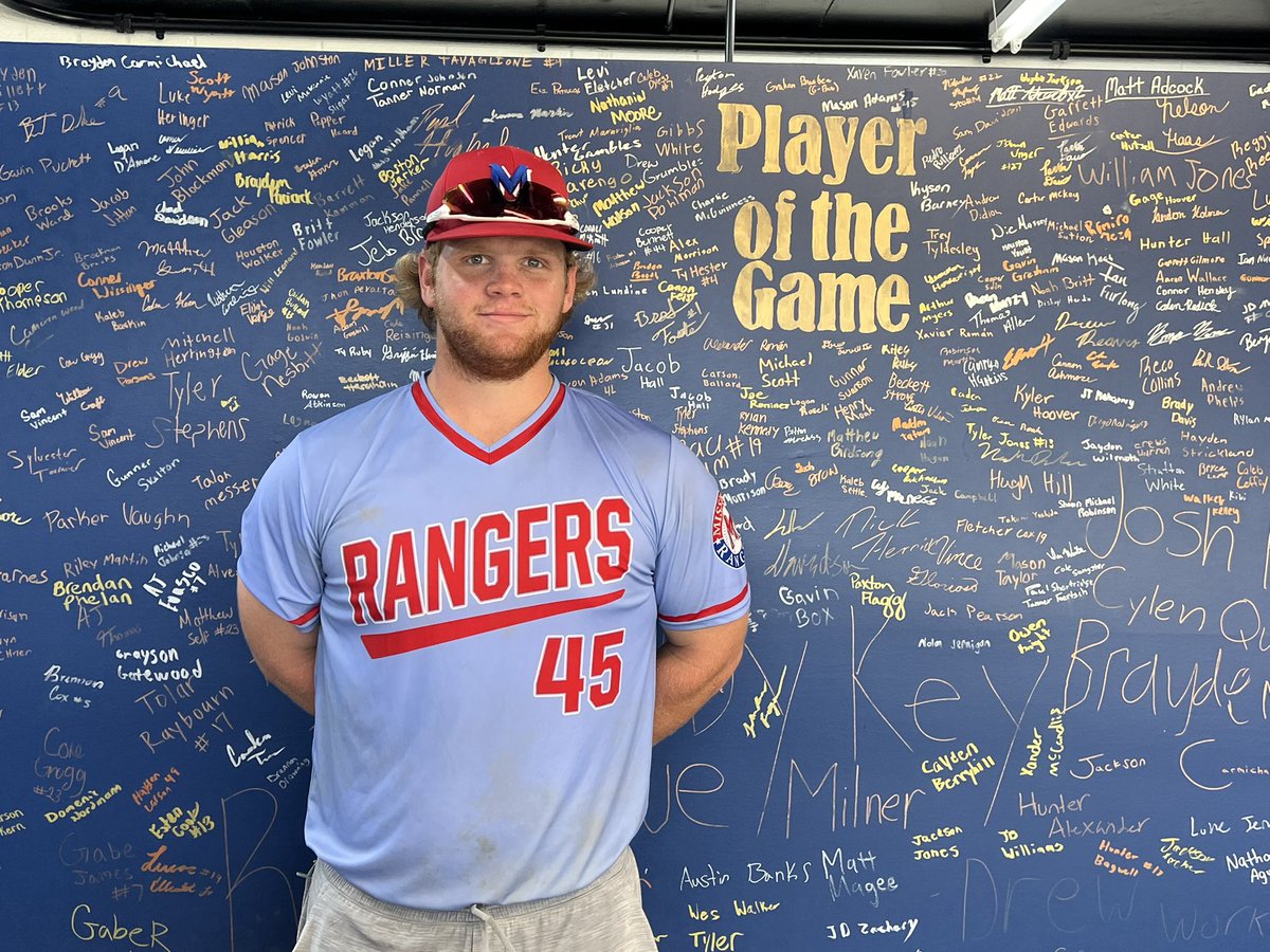 USAStadium's tweet photo. Congrats to Powell Ingram for being named #PlayerOfTheGame17 at the #WWBAEastChamp! He pitched a CG shutout allowing just 3 H with 6 Ks and 2 BB for the MS Rangers 17U. @PG_Tennessee @PG_Tourney @Ms_Rangers https://t.co/prKwBJBFbC