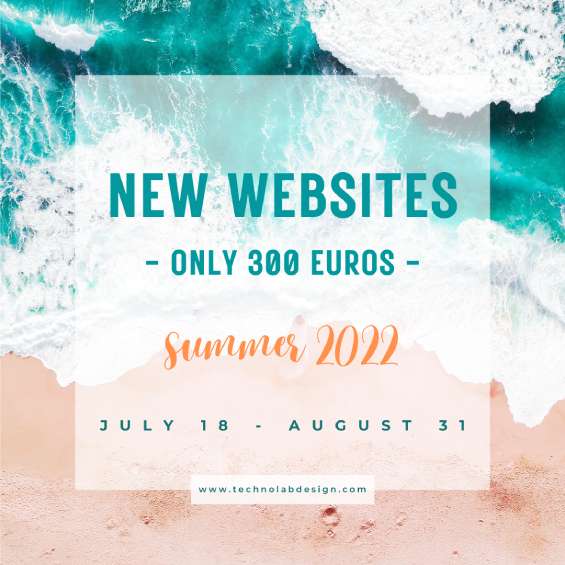 TechnoLabDesign's tweet image. Techno Lab Design will offer #WebDevelopment of new #websites for only 300 euros! 🖼️ 

July 18, 2022 - August 31, 2022 

Coupon code: SUMMER22 

More promotion info: 
technolabdesign.com/new-websites-o… 👈 

#Macedonia #Makedonija #Skopje #Македонија #Скопје #вебдизајн #WebDesign #WordPress