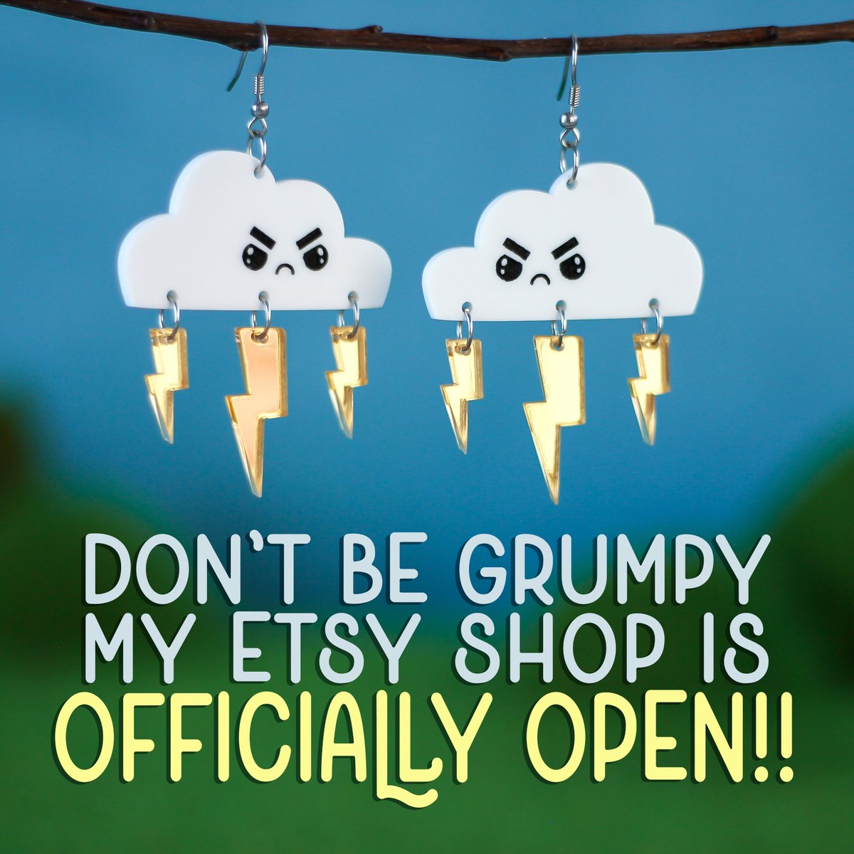 etsy.com/shop/PleasantP…

#glowforge #earrings #jewelry #gifts #anime #kawaii #nerdy #cats #etsy #clouds #lightning #handmade