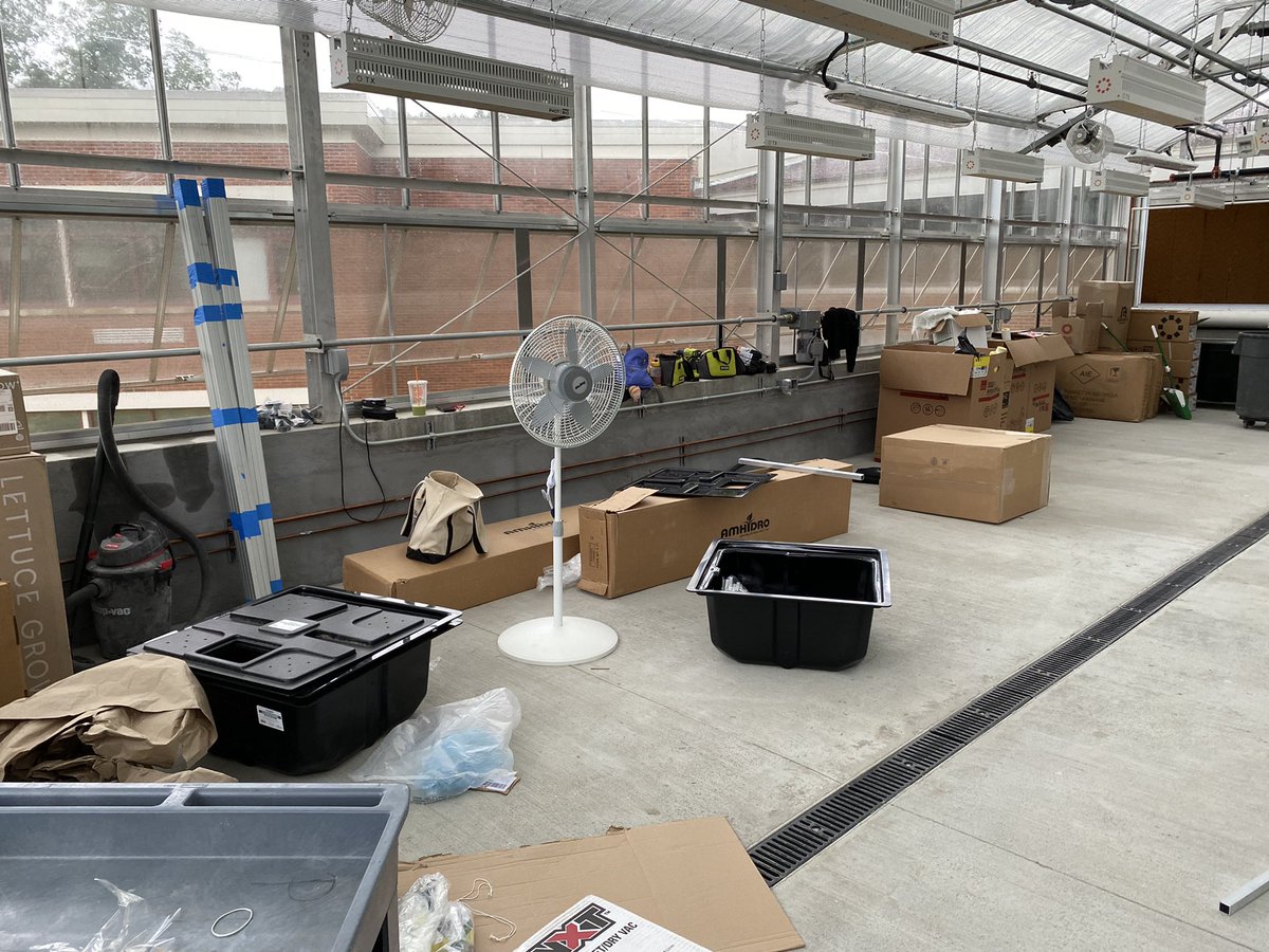 DrAPease's tweet photo. #GreeleySRC update: Our friends from @NYsunworks are on-site building our #hydroponics &amp; #aquaponics systems! 🐠 🪴 It won’t be long now and we’ll be doing “Science we can eat!” #WeAreChappaqua https://t.co/ea4bN5SZjL