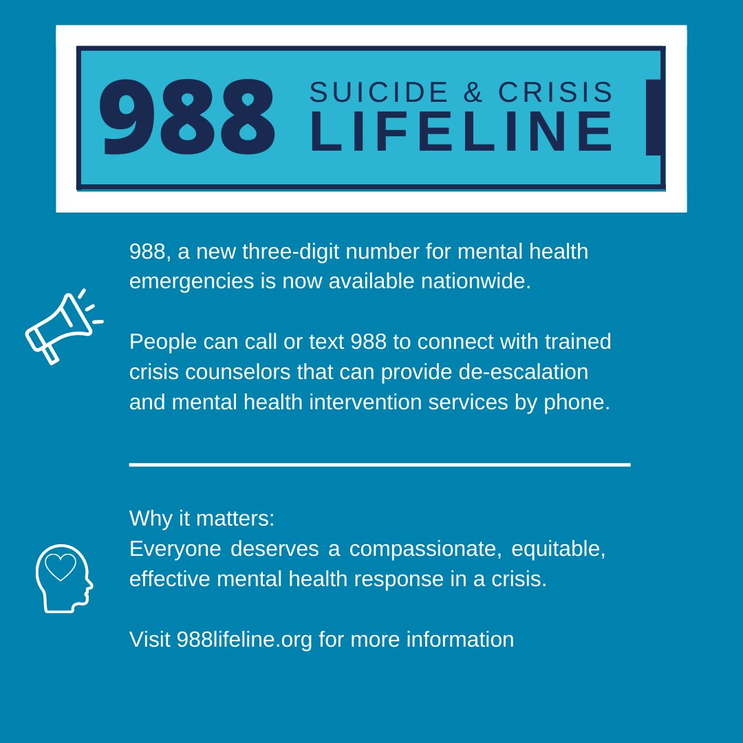 LifeBCounseling's tweet photo. As of 7.16.22, if you or someone you know is experiencing a suicide or mental health related crisis, you can call or text 988 or chat https://t.co/jLf4G0BpMp to be connected with a trained crisis counselor 24/7/365. Help is available. #988Lifeline https://t.co/TSaaWPLv1w