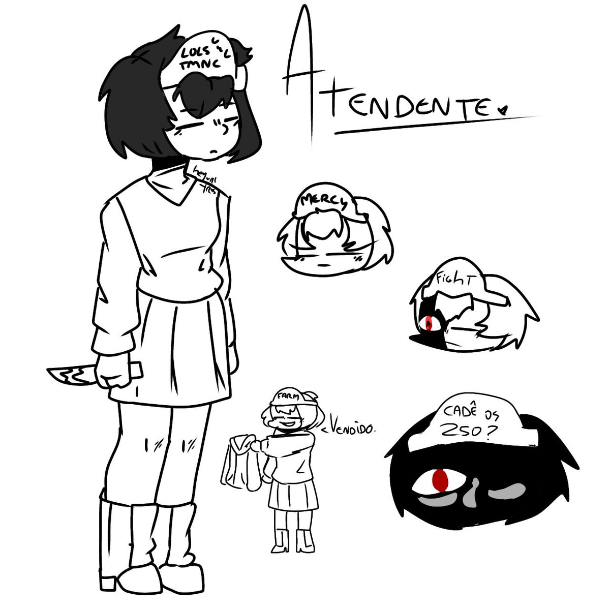 apenasumadesen1's tweet photo. –English;
drawn mask atendent but as an undertale caracter!!!
–Portuguese PT-BR;
a atendente do drawn mask, porém como uma personagem de undertale!!!
#undertale #undertaleAU #drawnmask #drawing #desenhos #desenho @drawn_mask https://t.co/vHdxI9TdxZ