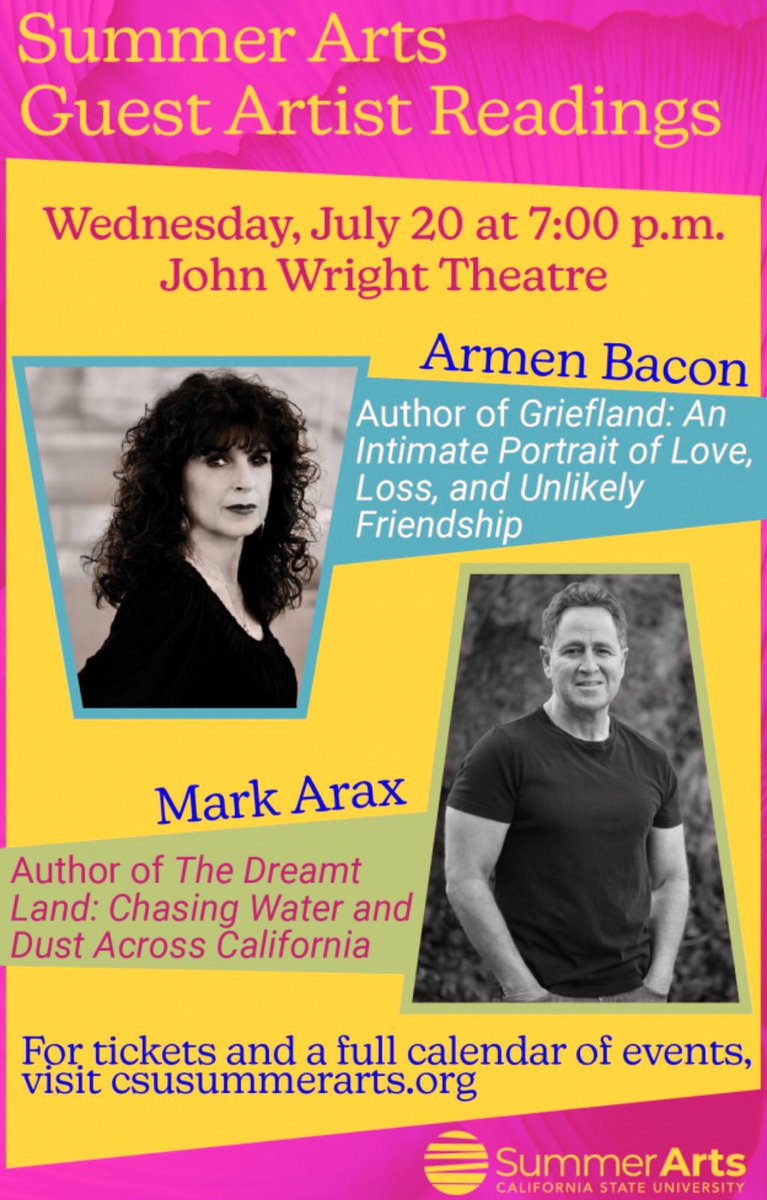 Guest artist reading - hope to see my @CSUSummerArts <a href="/FresnoBee/">Fresno Bee</a> <a href="/FresnoStateAlum/">Fresno State Alumni</a> friends.