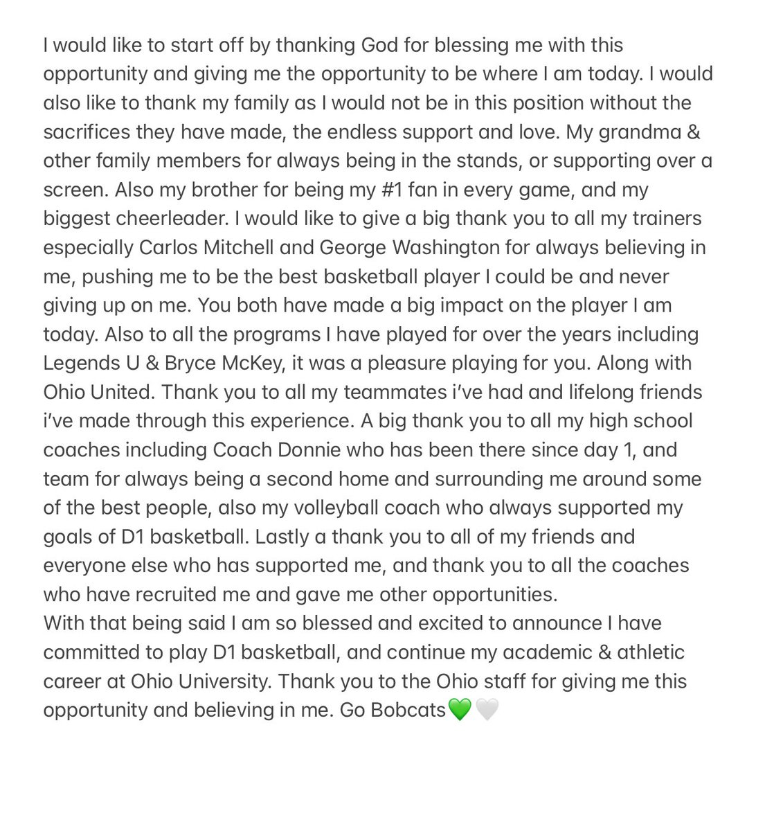emmaabarnett's tweet photo. 100% committed 💚🤍 @OhioWBasketball https://t.co/WN8nNS3GHc
