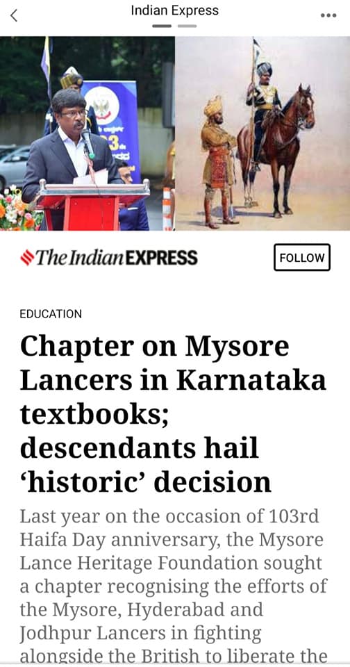 uday_birje's tweet image. 🇮🇳🇮🇱 Congratulations! @gautam_adani Sir. Feeling very proud. #Haifa City was liberated  by @LancersMysore,  in Battle of Haifa. My Great Grand Father was in that battle &amp;amp; got #Martyred after the Victory

@narendramodi @tammybenhaim @DanaKursh @AnilRajeUrs3 @RRCURS @IsraelinIndia