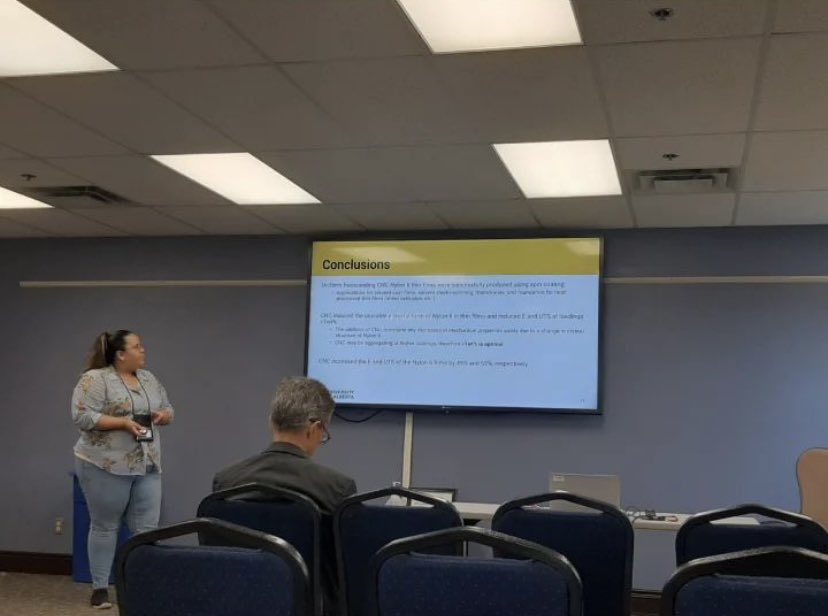 nicolejankovic's tweet photo. It was a pleasure presenting some of the work from my PhD and listening to the all of the great work done on composites across Canada at #CANCOM2022 this past week! https://t.co/vUEqFCr1qU