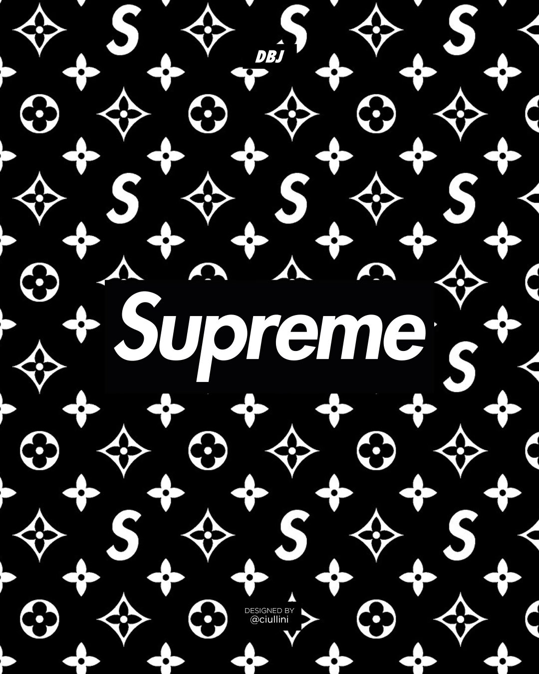 Black supreme logo HD wallpapers