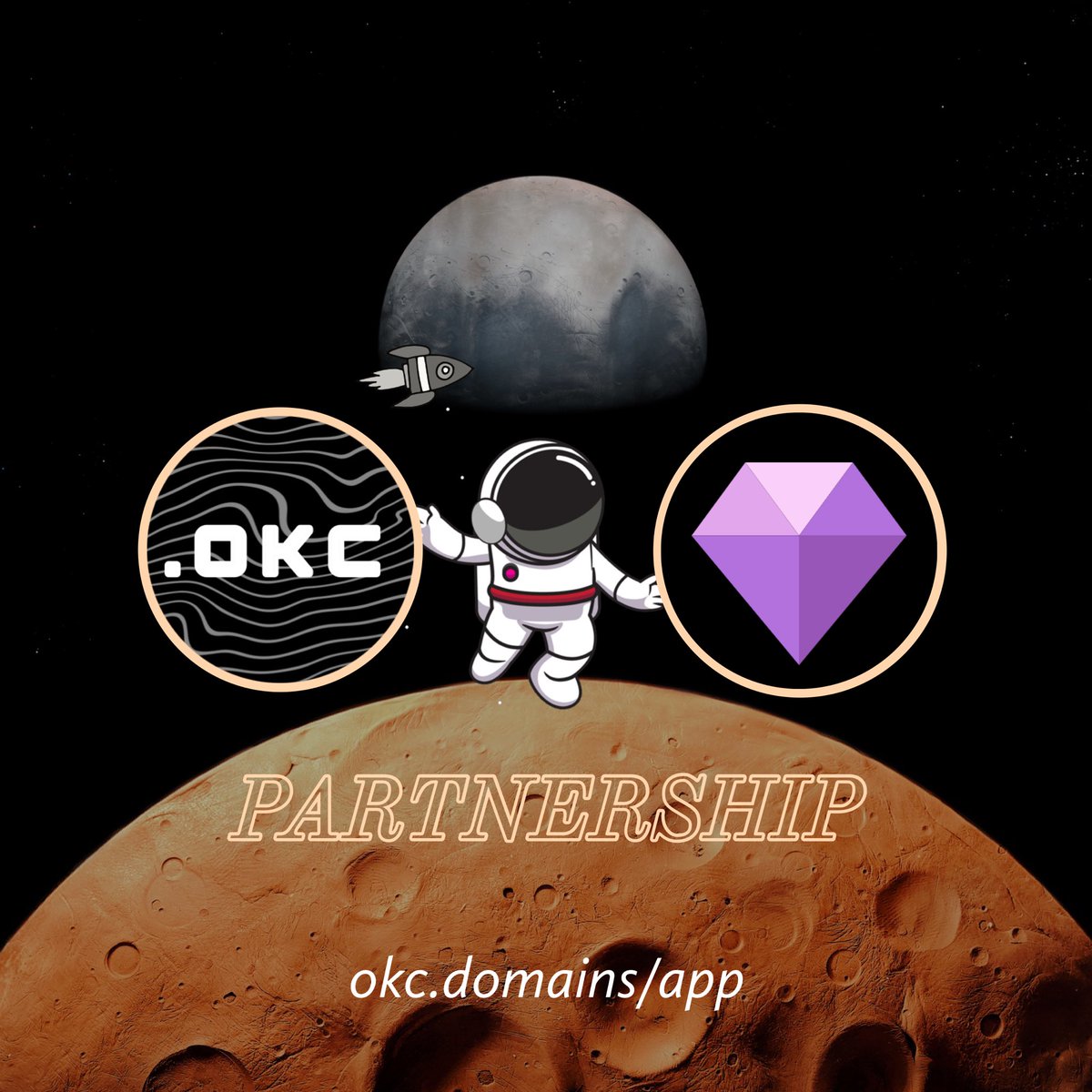 We're thrilled 🎉to announce the #partnership with <a href="/RareGems_io/">RARE 💎 GEMS</a> 

🔥#OKCDomains #WebDomains have been listed on #RareGems #marketplace

🎉 Trade now: raregems.io/okc/web3-domai…

⚡️Buy Now: okc.domains/app

#web3 #nftdomain #ens #unstoppabledomains #OKXchain   #OKX #OKT