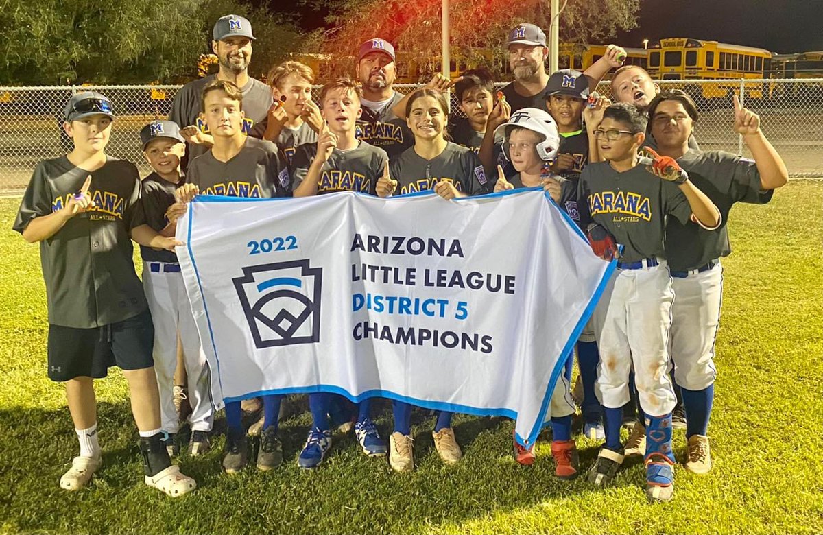 JavierJMorales's tweet photo. Marana LL, one of three local organizations in Majors state baseball tourney, won opening-round game today 8-1 over Red Mountain at Litchfield Park. Marana plays in the second round tomorrow at 7 pm against an opponent TBD.

Sunnyside &amp; Douglas play opening-round games tonight. https://t.co/AC1OF7KSOK