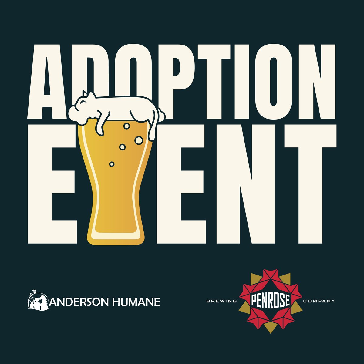 Calling all beer enthusiasts &amp; #PetLovers! Our friends at #PenroseBrewery have created a #beer to benefit #AndersonHumane &amp; will be hosting an #AdoptionEvent and #Fundraiser at their brewery on SAT 7/30 from 1p-5p. Donate @ bit.ly/3Pk16nj  
#PetAdoptionEvent #AdoptAPet