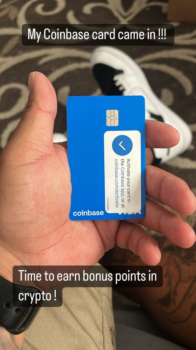 Bouta be on and popping! #coinbasecard