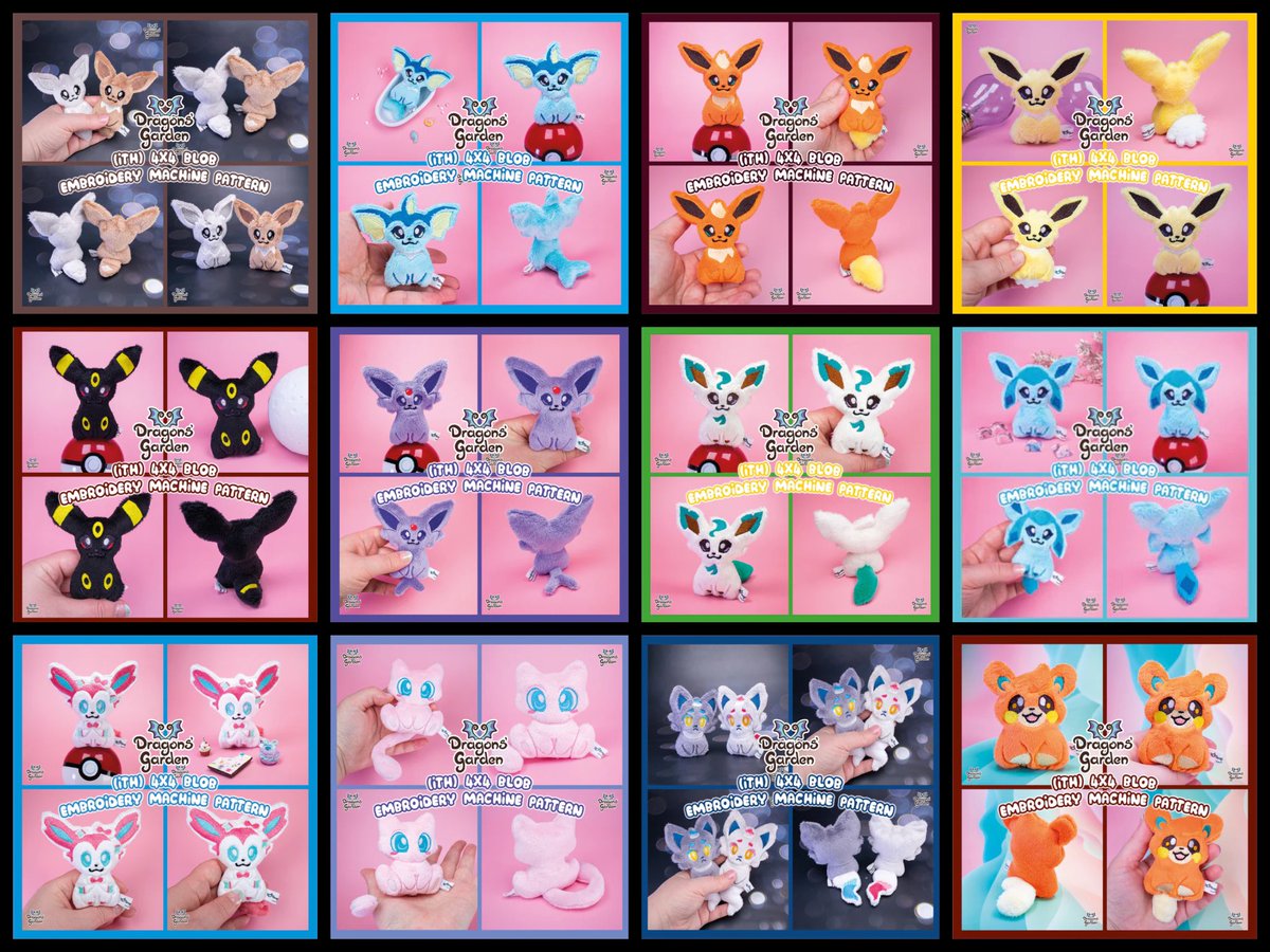 rubiowolf's tweet photo. Thinking about making some Pokémon blob plushie keychains for @EverfreeNW, help me decide which! Below are the designs (created by the amazing @dragons_garden) I’m considering!
#pokemon #PokemonArt #EFNW2022 #EFNW #constockprep #brony #plush #plushie https://t.co/fg5HrzOmtF
