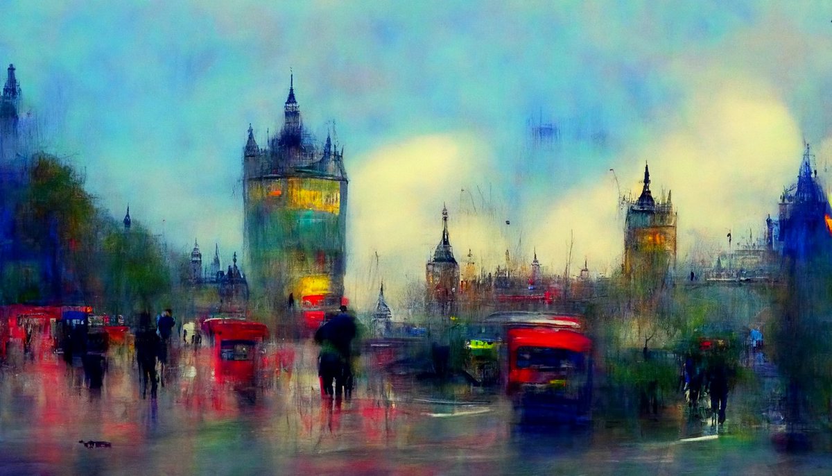 red__pixel's tweet photo. London in different styles 2 #midjourney #generativeart #art https://t.co/cYKYFtHOWv