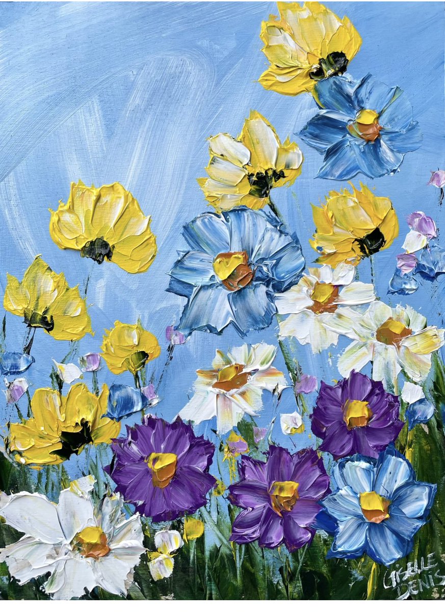 “In the garden”16x12”$350
Who’s spending time in the garden these days? I wish I had the time and patience for a garden. I have a few herbs &amp; strawberry plants &amp; about a million raspberry plants. Those keep me busy enough. Happy Saturday everyone! 
giselledenis.com/Portfolio/Pain…