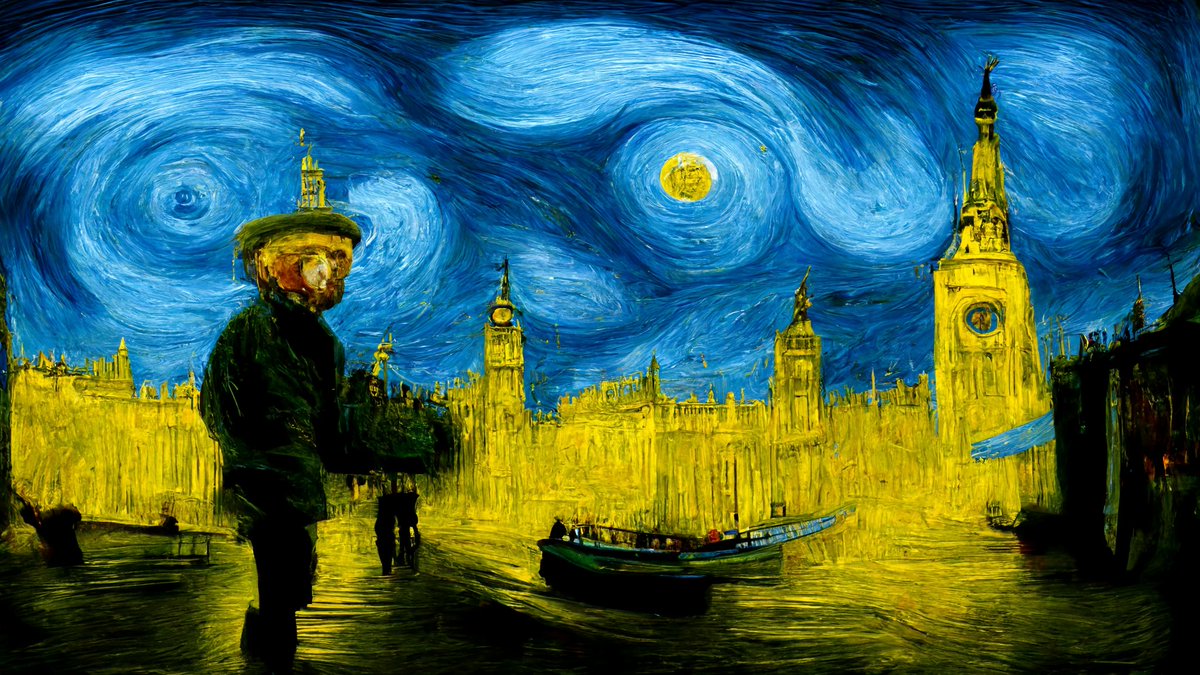 red__pixel's tweet photo. London in different styles 4 #midjourney #generativeart #art https://t.co/KtjD3KBFhl