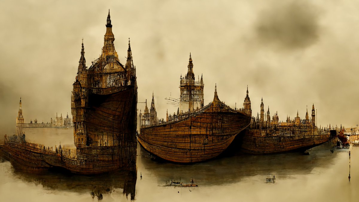 red__pixel's tweet photo. London in different styles 4 #midjourney #generativeart #art https://t.co/KtjD3KBFhl