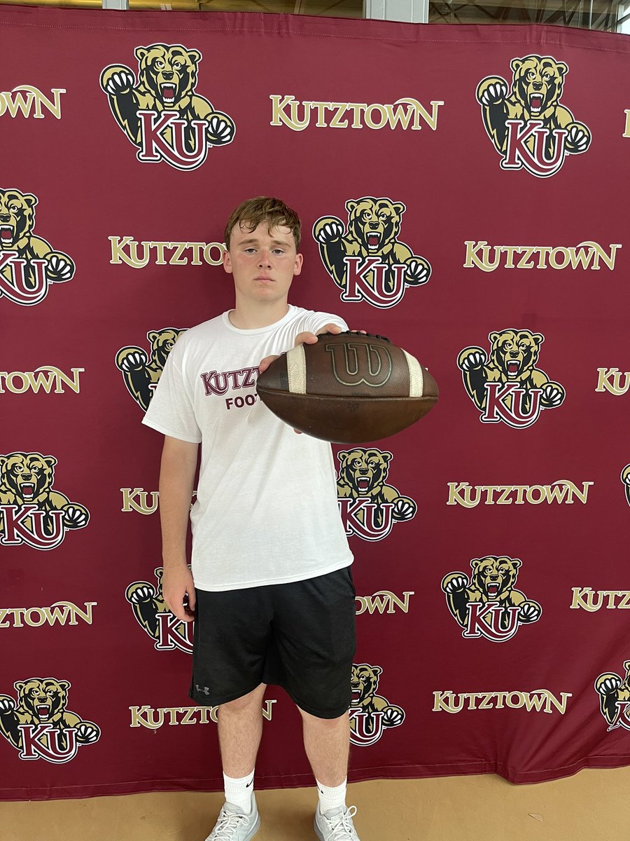 Had a great day competing and learning <a href="/KUBearsFootball/">Kutztown Football 🐻</a> camp today. Thank you to <a href="/CoachQuarterman/">Marcel Quarterman</a>, <a href="/CoachFargo_KUFB/">Eric Fargo</a> <a href="/KUHC_Clements/">Jim Clements</a> and the entire coaching staff and players. Good luck this season! #BearsEat #KUFB #warriorway