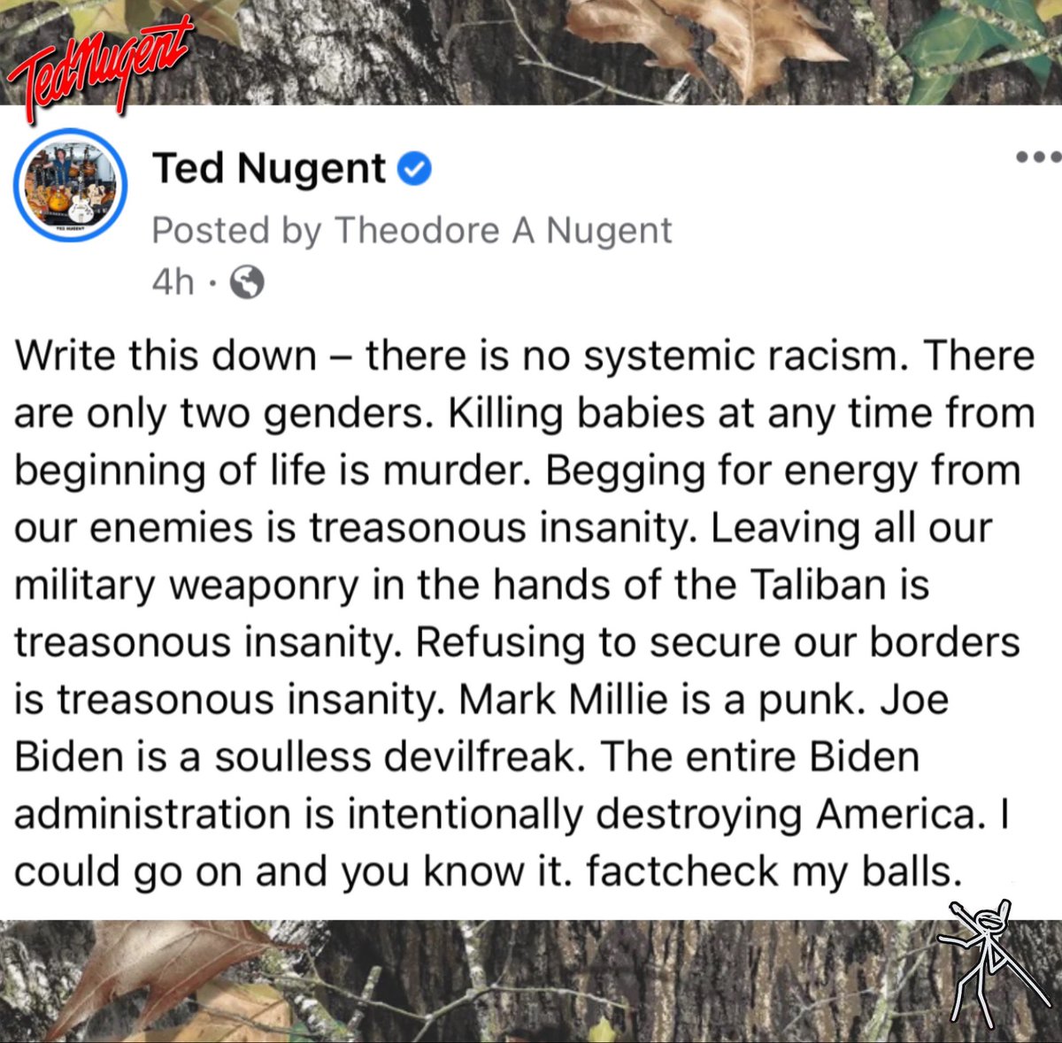 TedNugent's tweet photo. write each of these sentences down
and ask yourself, where is the lie? https://t.co/JDZbB9iBZj