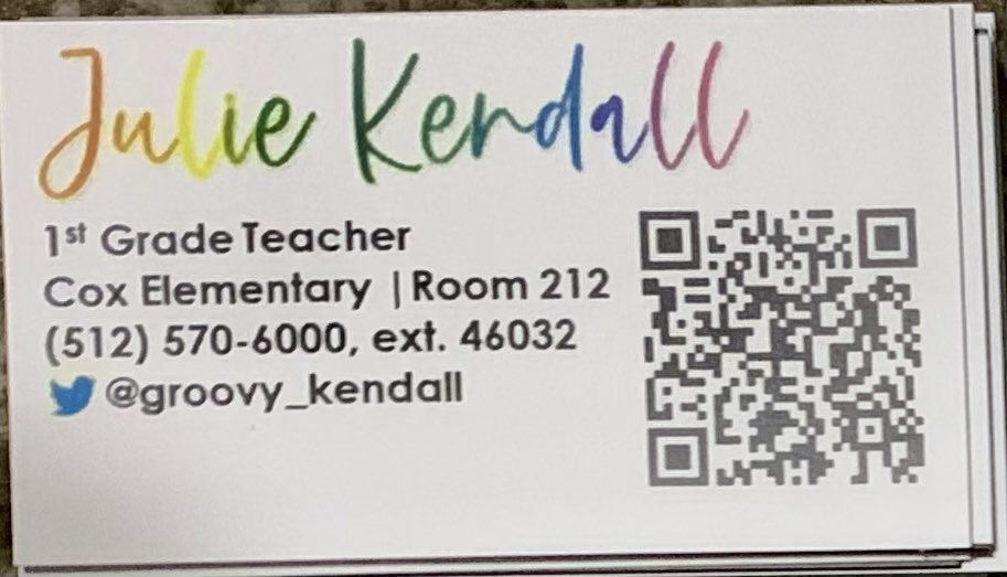 My teacher brain has already turned on y’all! This will be my second year using magnetic business cards for patents to quickly access my classroom website for questions &amp; weekly newsletters. Feedback was great so I’m doing it again! #reflect_teach_repeat #teachersummer