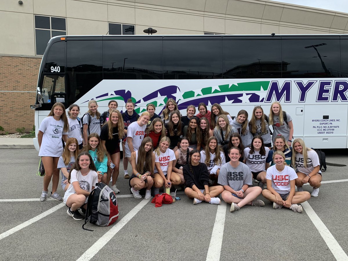 USCHSsoccer's tweet photo. USCHS GSOC is off to training at Cal U! Crushing pre-season workouts! 💪🏼⚽️#USCHS #GoPanthers #WPIALSoccer #USCHSsoccer #ItsTimeforUSc https://t.co/0C0bA48z4S