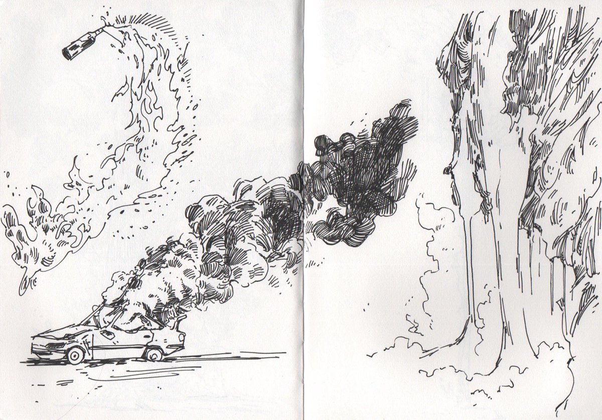 kimlizart's tweet photo. Been practicing drawing fire 🔥 lots of fun, and I coloured a couple~
#fire #sketchbook #firestudy #drawingstudy https://t.co/OFwDEgtmoh