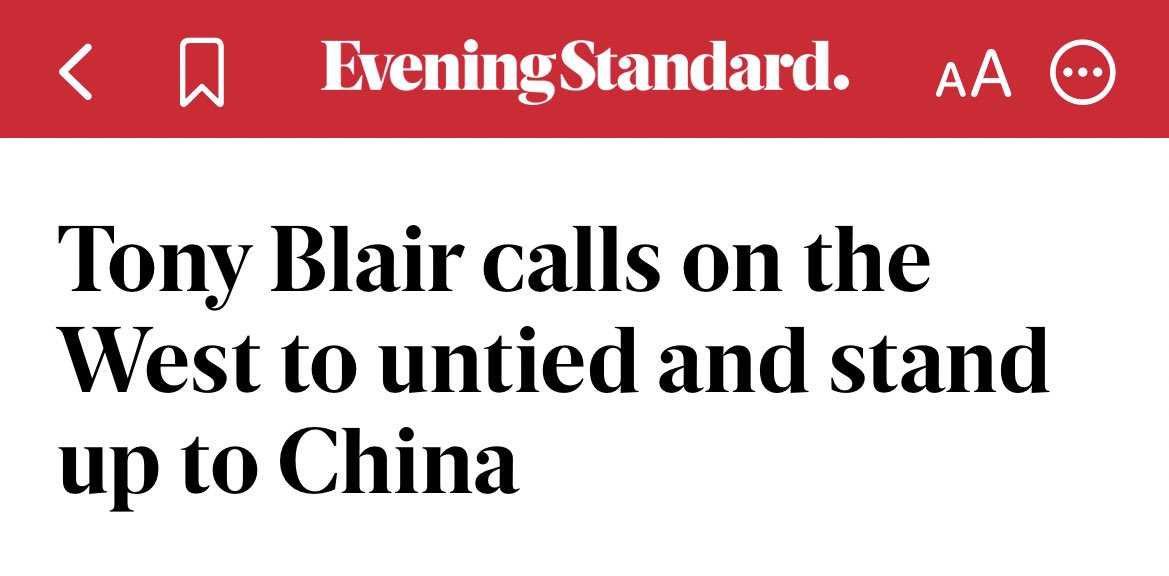 I think it’s fair to say that the West’s approach on China is already fairly untied.