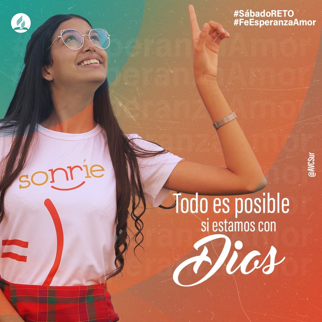 AVCSur's tweet photo. #SábadoRETO #FeEsperanzaAmor 
@AdventistasDIA @AdventistasES @UVOriental https://t.co/PSt4ZU6FVY