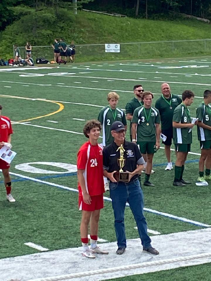MascomaRoyalsAD's tweet photo. Congratulations Mascoma Alumni Ben Seiler. Ben played today in the Twin State Lions Cup Soccer game scoring the only goal for NH in a 1-1 tie vs VT. Ben received the 12th Man Award for his efforts. Way to go Ben!!! https://t.co/Ye0cDzavsw