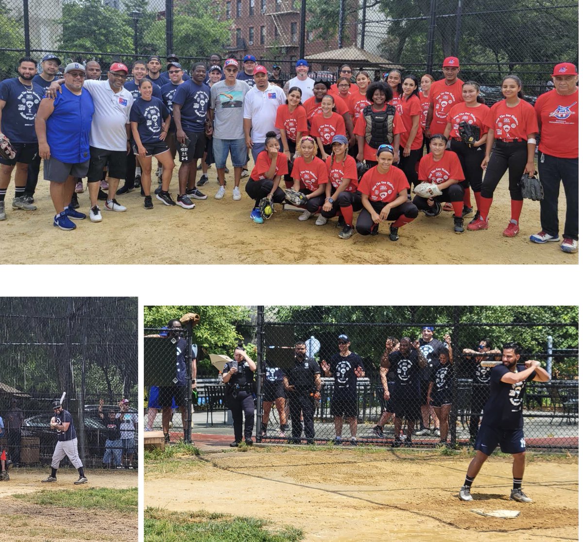 NYPD83Pct's tweet photo. Our XO, Captain Claxton was joined by 83 Officers for “Stop The Gun Violence Softball Game” at Thomas Boyland Park. We had a great time playing against the talented girls of Quebradillas’ Softball Team. #CommunityAndPoliceWorkingTogether Thanks 2 CSCA/CB4 for such a great event! https://t.co/EKE7VDGwcA