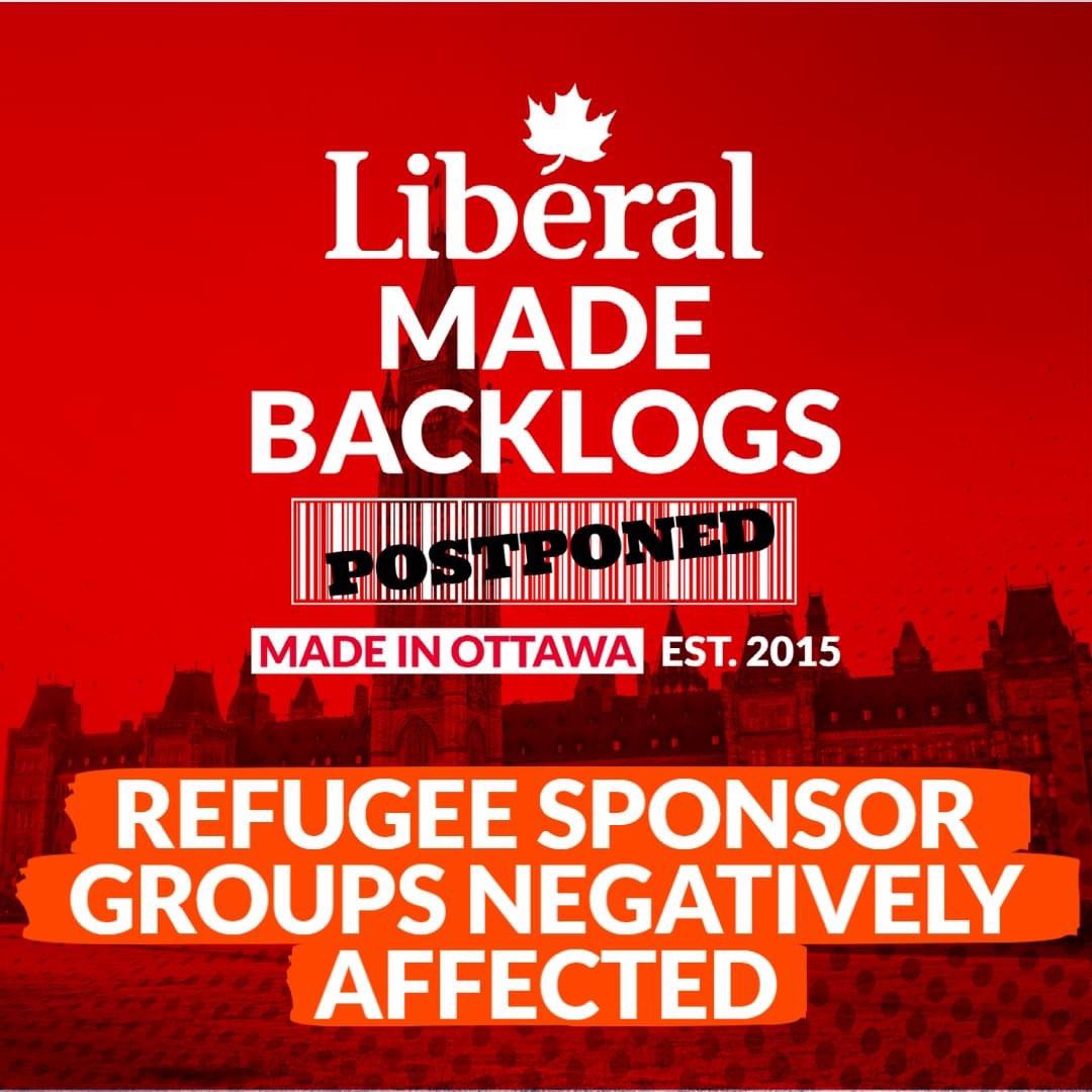 jasrajshallan's tweet photo. Sponsorship Agreement Holders and private refugee sponsors are important to helping Canada resettle refugees. The Liberal-made backlog at IRCC delays applications and endangers countless lives of people fleeing persecution, torture, and death.

#EndTheLiberalBacklogs #Immigration https://t.co/aIw6SRMbwv