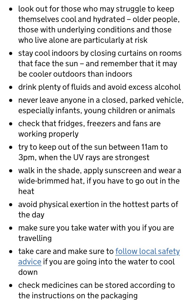 The extreme temperatures over next few days have the potential to endanger people’s health. Though worst of the risk will be further south, Scotland may also see record temperatures that will cause problems - some simple tips from UKHSA that help reduce this risk below. ☀️