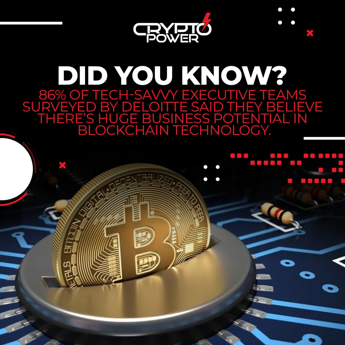 Crypto__Power's tweet image. 86% of tech-savvy executive teams surveyed by Deloitte said they believe there’s huge business potential in blockchain technology.
.
Follow us on 👉
@Crypto__Power
.
#crypto #bitcoins #forex #trading #money #cryptotrading #bitcoinmining #cryptonews #cryptocurrencies #investing