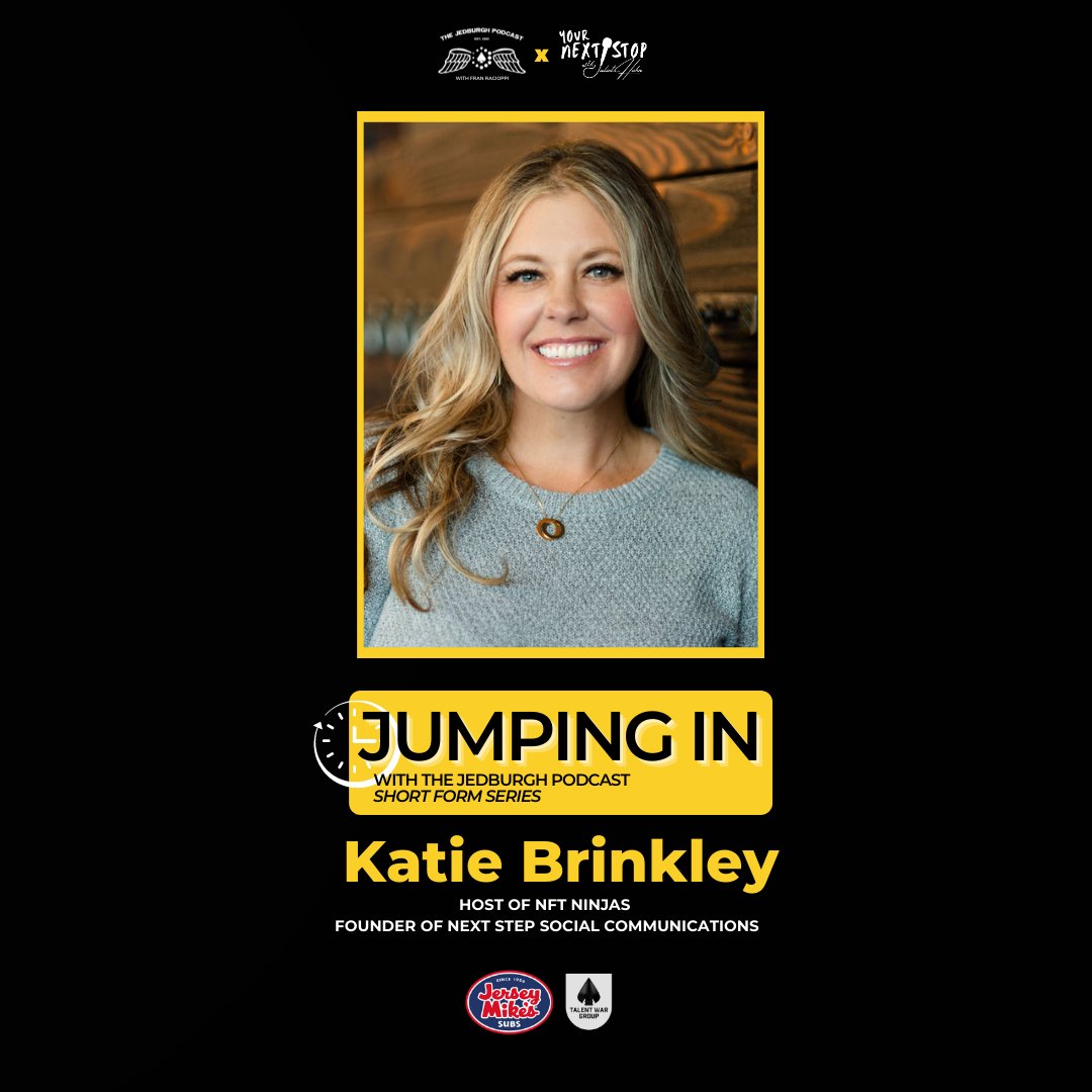 talentwargroup's tweet photo. Katie Brinkley, joins Fran and special guest host Juliet Hahn for this Podfest conversation.

Listen to the full episode on Youtube - https://t.co/fuokbBh80u 

#podcasts #jumpingin #jedburgh  #nftpodcasts #nfts #nft #nftninjas #greenberet #veterans #podfest https://t.co/7NGGZuak9p