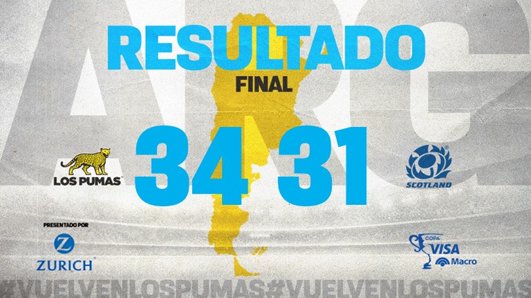 lospumas's tweet photo. 🕒 80´

TRYYYYY DE LOS PUMAS

Con el último aliento, @eboffelli apoya en la bandera para darle el triunfo a Los Pumas y quedarse con la serie.

🏉 Try Boffelli
🎯 Gol Boffelli

📺 ESPN y Star+ 
 
#LosPumas 🇦🇷 34
#Escocia 🏴󠁧󠁢󠁳󠁣󠁴󠁿 31

#VamosLosPumas #RugbyArgentino https://t.co/3K4YqlP4KJ