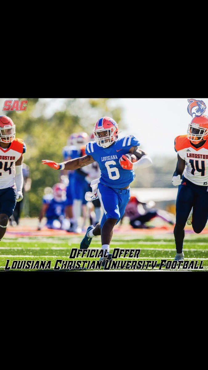QuintavionWhite's tweet photo. Very humbled to say I've received my first offer from Louisiana College @drewmaddox8 @_Austin_Brown @JLittleNHS @CoachPorter_LCU @shreveporttimes @318Sports @247fbrecruiting @GeauxPrepsLA https://t.co/Bv3FuIMI6g