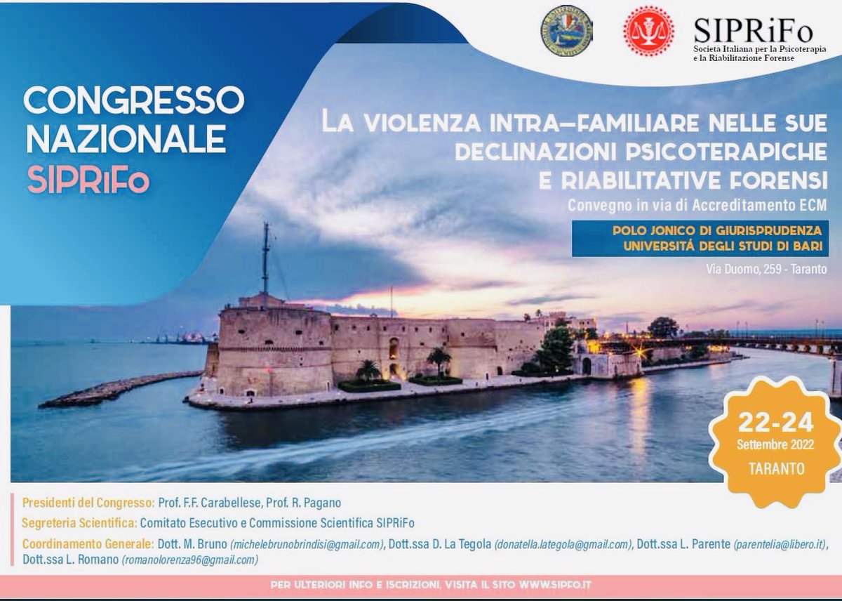 Finalmente ci siamo…
22-24 Settembre 2022