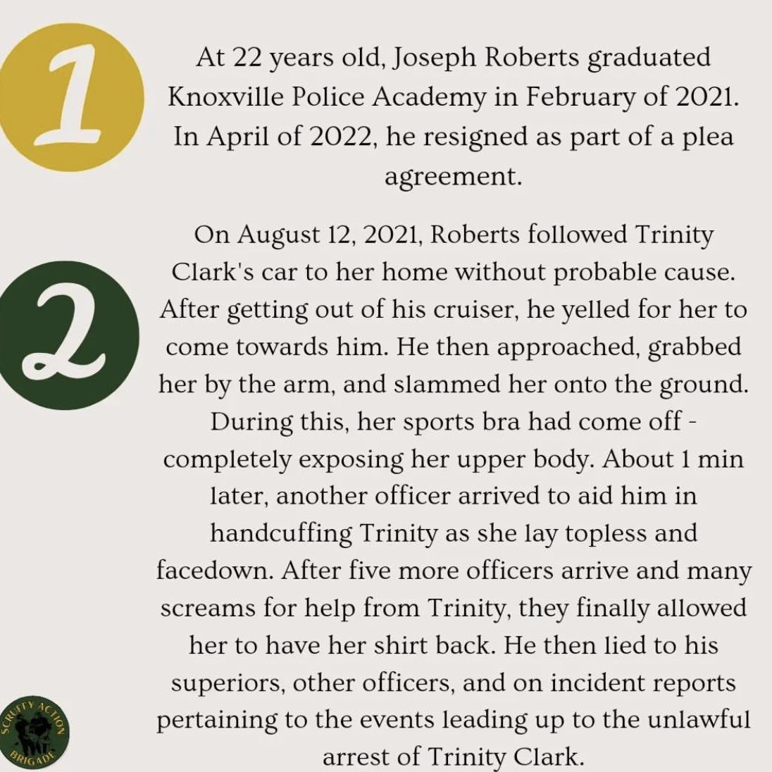 knoxcopwatch's tweet photo. Former KPD Officer Joseph Roberts gets off easy after two separate incidents where he violently pursued and attempted to arrest women without cause AND falsified reports and tampered with evidence to cover his ass.
Source: https://t.co/ZHXYxt64tB https://t.co/VnZ3ic3Pg4