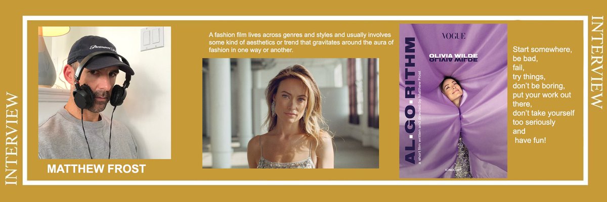 INTERVIEW WITH MATTHEW FROST, A MULTI AWARD WINNING DIRECTOR, WHO WON SEVERAL AWARDS AT THE #londonfashionfilmfestival . londonfashionfilmfestival.com/Interview-Matt… 

#fashionfilmmaker #fashionfilm #fashionfilmfestival
