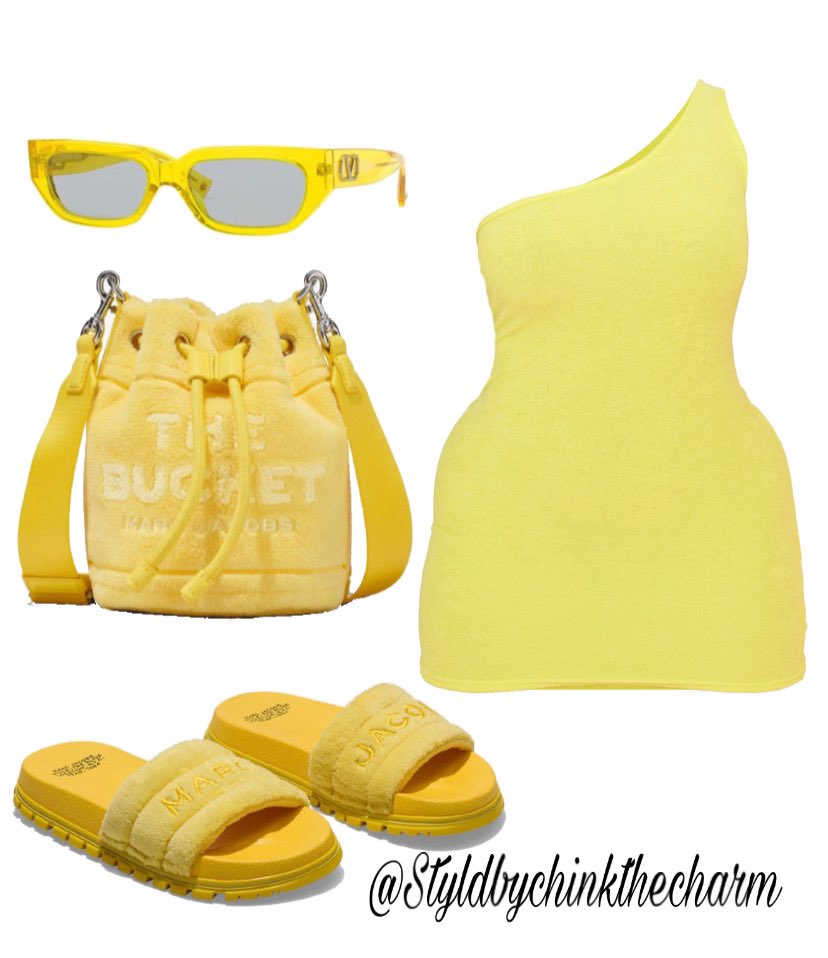 They watchin’ tryna get their appearance up & I ain’t even wearin’ much 💛. 
#styldbychinkthecharm #baddieoutfits #luxebaddie #virtualstylist #fashion #FashionAddict #styleinfluencer #trendsetter #styleinspo #marcjacobsbag #valentinosunglasses #bodycondress #SummerFit #MarcJacobs