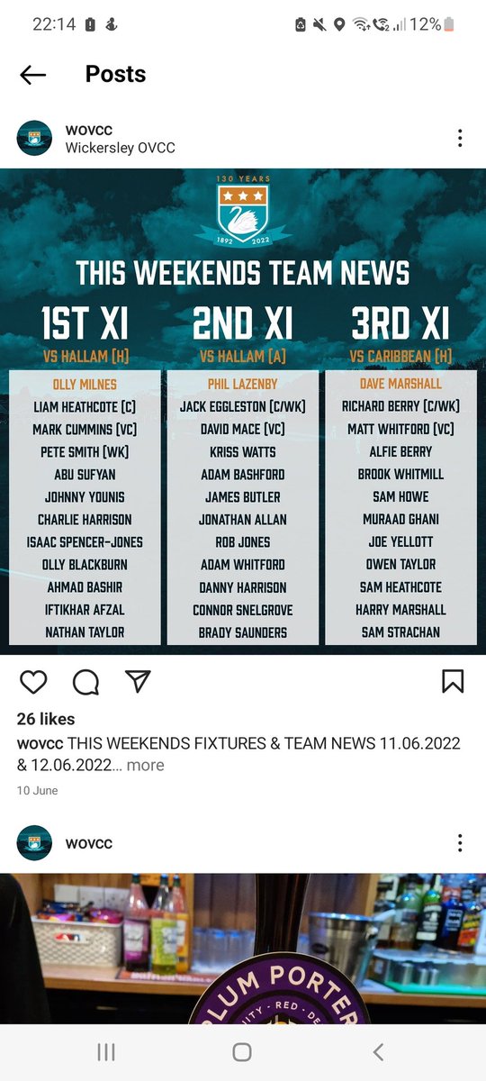 Bruce_Meek's tweet photo. To add to the insult, you won by a few runs and the player is regularly VIce Captain of the 1st team (15 games) and has been captain at least once @ycsplcricket @wickersleyovcc https://t.co/dRG0enCNe7
