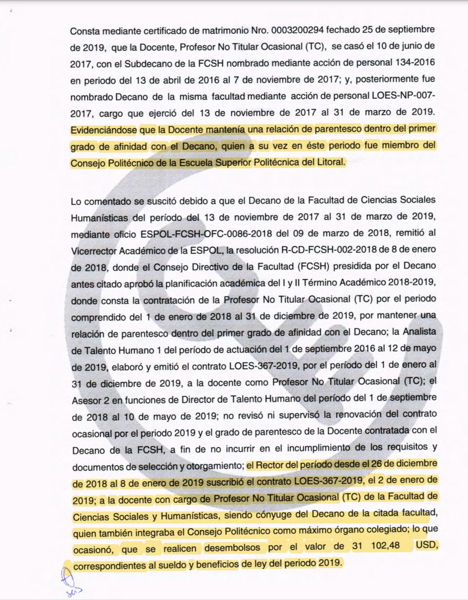 lahistoriaec's tweet photo. Antecedentes del Viceministro. El nuevo Viceministro de Economía Leonardo Sánchez Aragón aparece en informe de Contraloría señalado por nepotismo cuando fue Decano de la @espol y contrató a su esposa como profesora de esa universidad. https://t.co/mKF89vpNPt