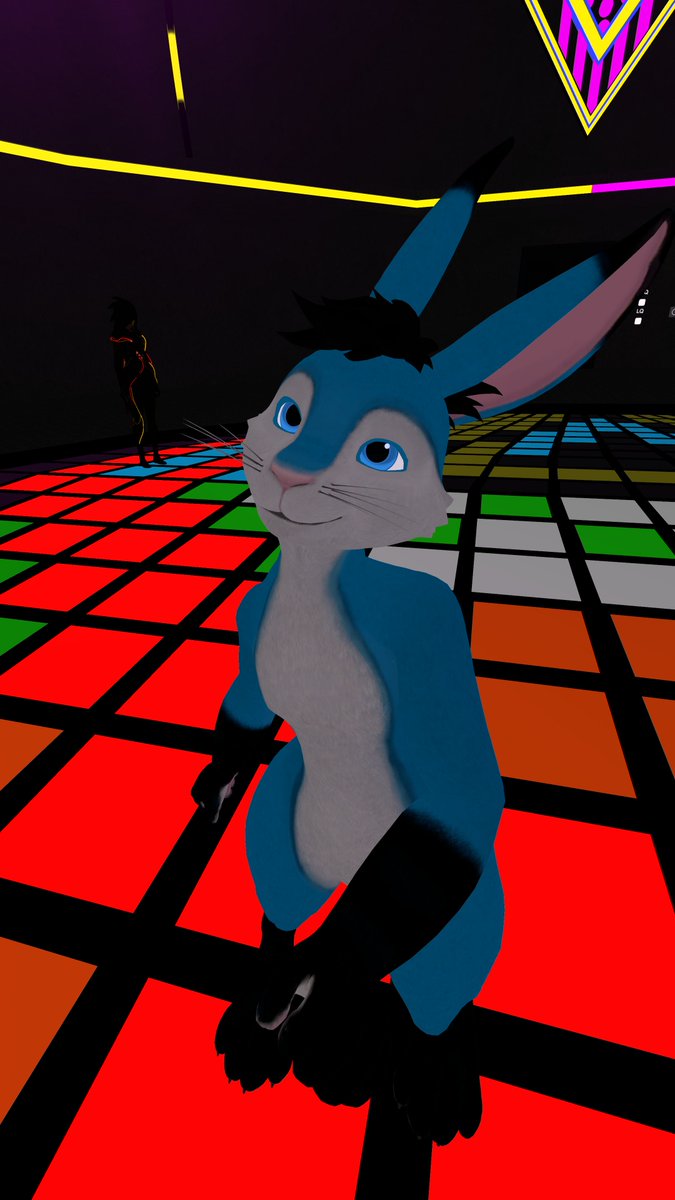 Another nice night spend as a bunny tonight on VRChat, as a pink one ...