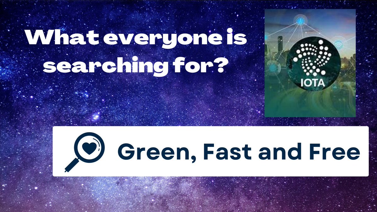 michaelqtodd's tweet photo. What everyone is searching for?
Green, Fast and Free.

- @Sexy_Tangle 
#Tangle #Shimmer #IOTA https://t.co/dIyw6rvv4M